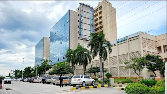 Ubungo Plaza Complex exterior, aerial view over Morogoro Road
